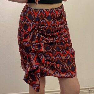NWT Anthropologie Ruffle Pattern Skirt Dance Boho Vibes DOLAN brand